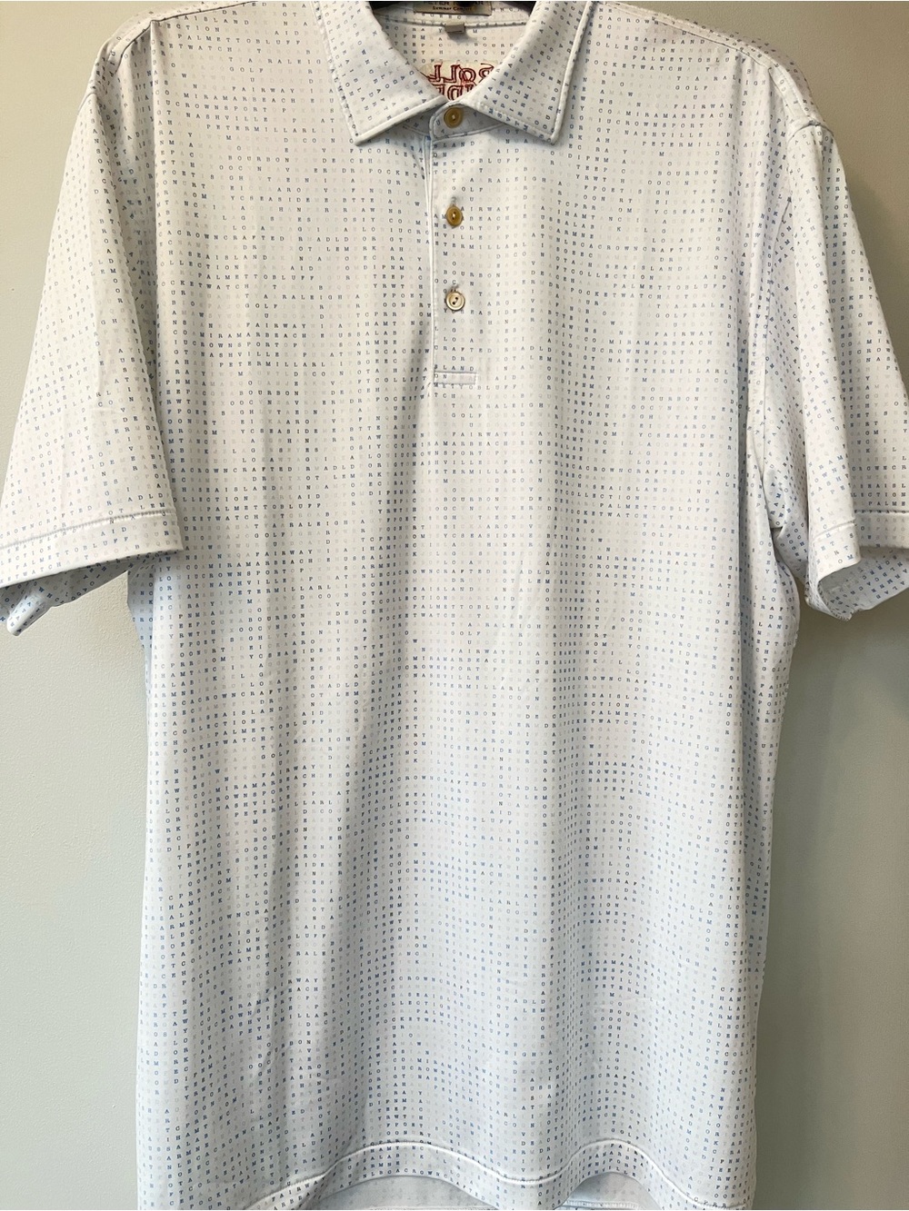 Peter Millar “Word Search” Polo  Collegiate Collection- Uni of Alabama-Size L